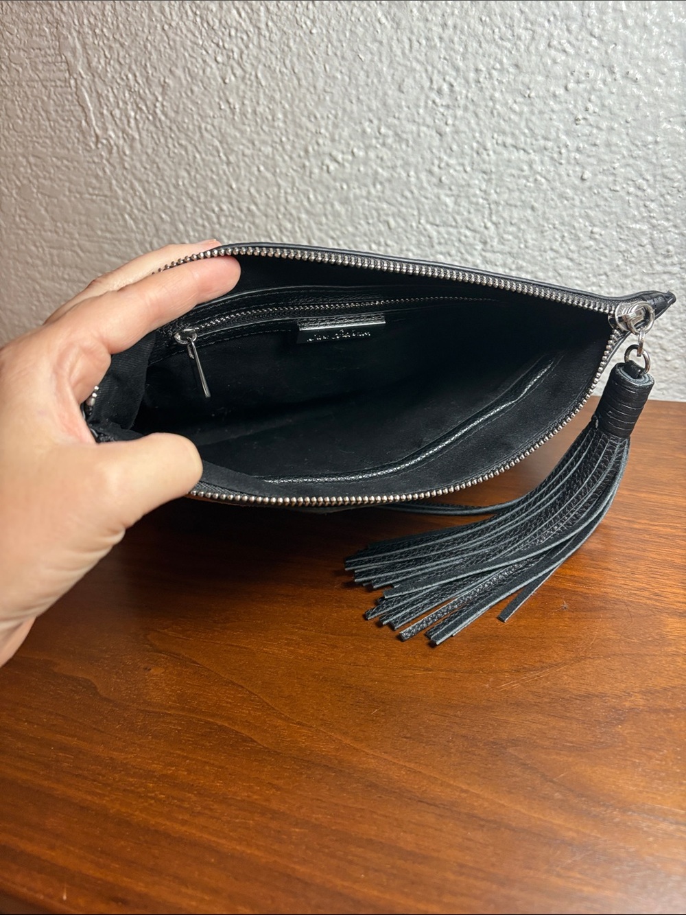 Sam Edelman Walker Suede Leather Patchwork Pouch - Picture 3 of 8